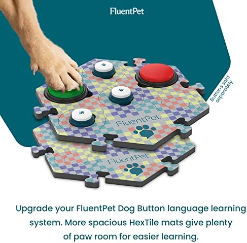 Hextiles תואמים פלנטפט | ערכות למידה של כפתור כלבים אביזר | יכול להרכיב עד 6 לחצני קול | רך, עמיד ולא החלקה | מגיע